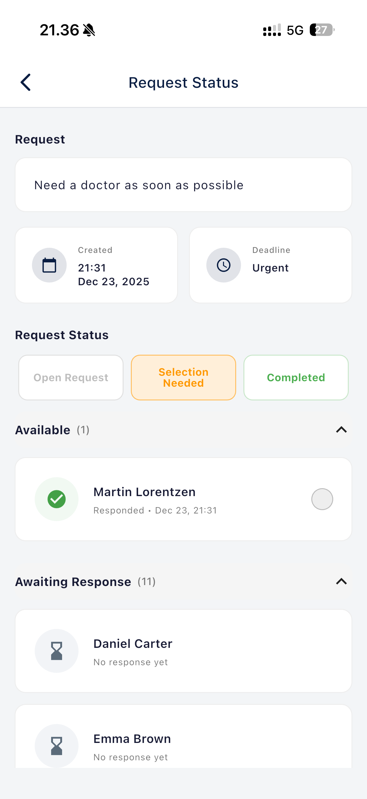 Step 4: managers track responses in real time and confirm coverage